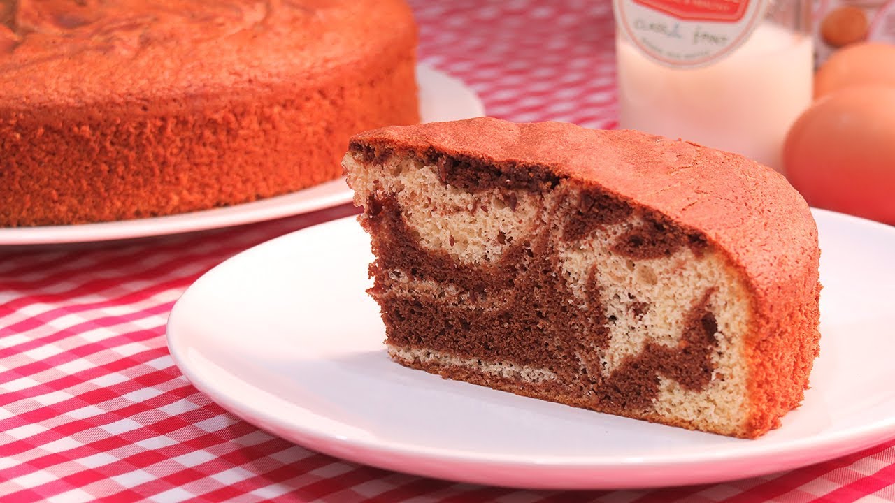 Bizcocho Marmolado de Chocolate y Vainilla súper Esponjoso!