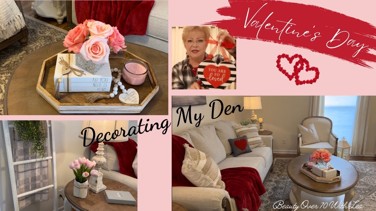 Decorating My Den Valentine's Day #valentinesdaydecor #valentinesday2023 #valentinesdaydecoration