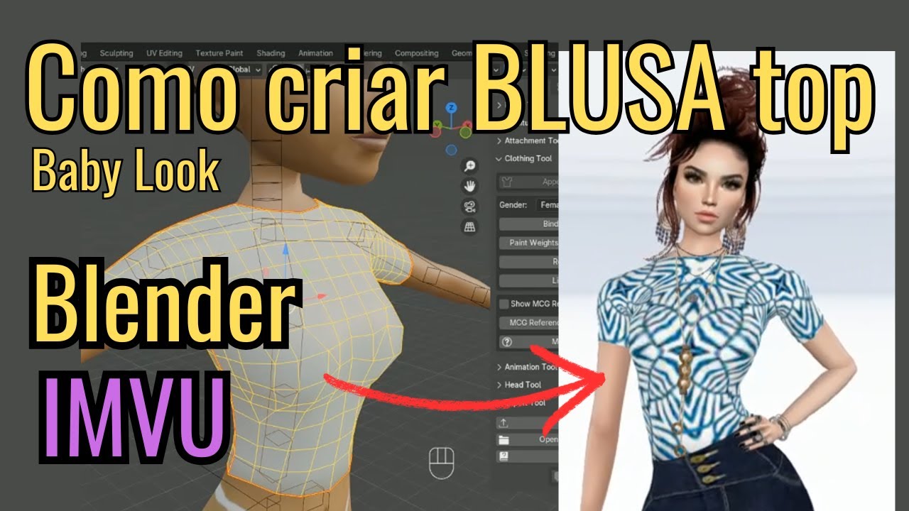 IMVU Como criar roupa no Blender -ATUALIZADO