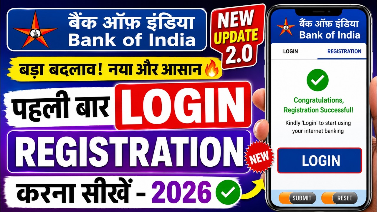 BOI Net Banking Online Registration | Bank Of India Net Banking Activation First Time In New Portal