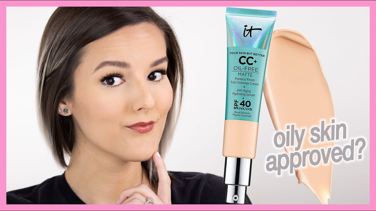 It Cosmetics CC+ Oil-Free Matte With SPF 40 - Oily Skin Approved? (All Day Wear Test)