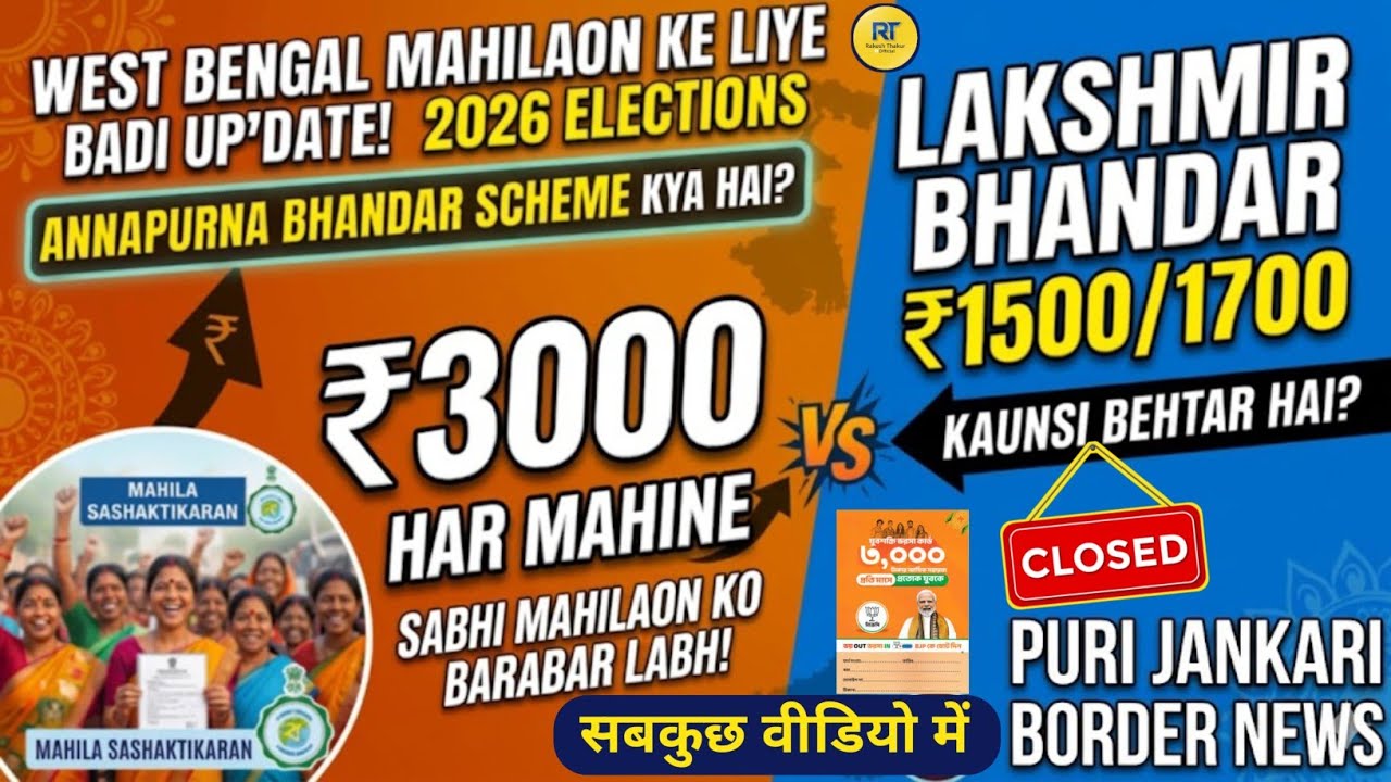Annapurna Bhandar Scheme Kya Hai? | ₹3000 Monthly Milestone for Women l West Bengal scheme 2026