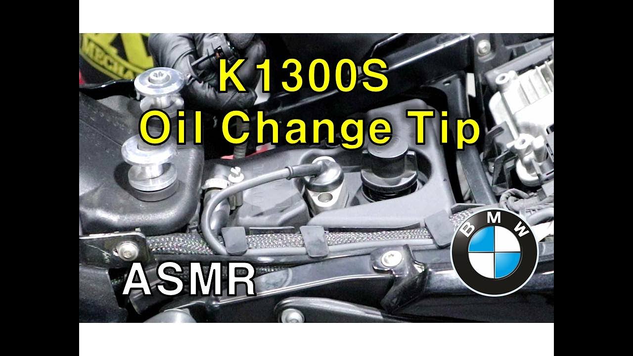 How to change oil on BMW K1300S / Oil change tip / ASMR