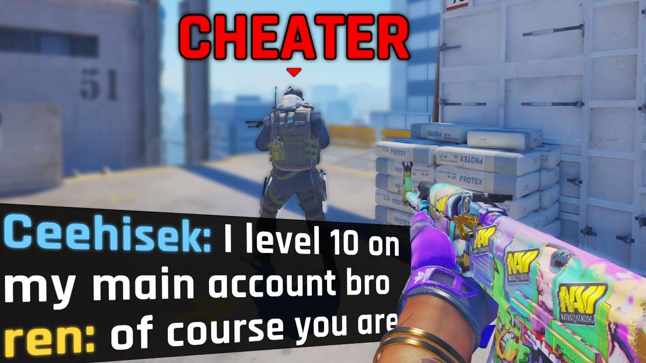 This CHEATER claimed to be FACEIT LVL 10...