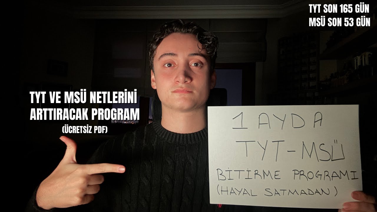 SIFIRDAN 1 AYDA TYT-MS&Uuml; BİTİRME/TEKRAR  PROGRAMI | HAYAL SATMADAN 