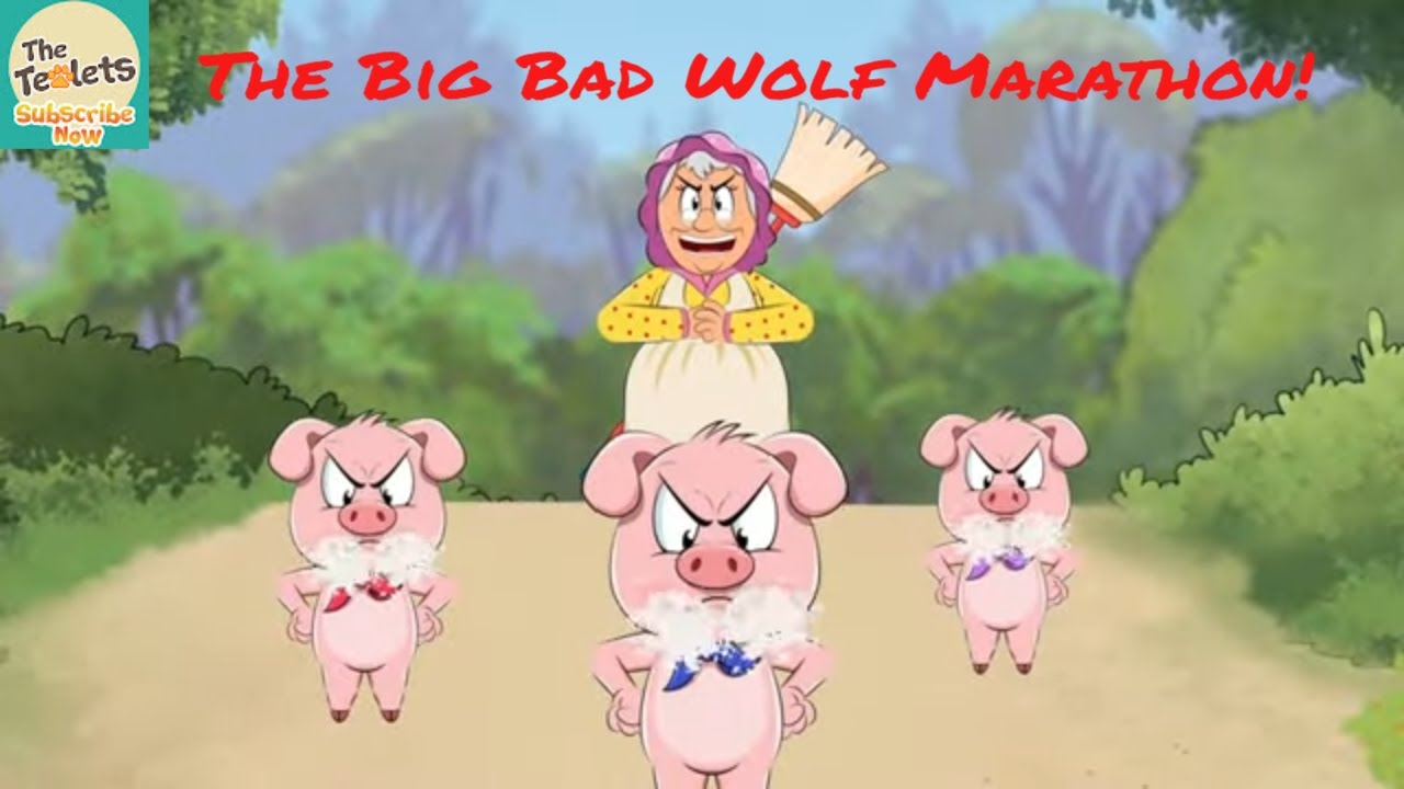 Big Bad Wolf Adventures Marathon I The 3 Little Pigs I Fairy Tales and Bedtime Stories I The Teolets