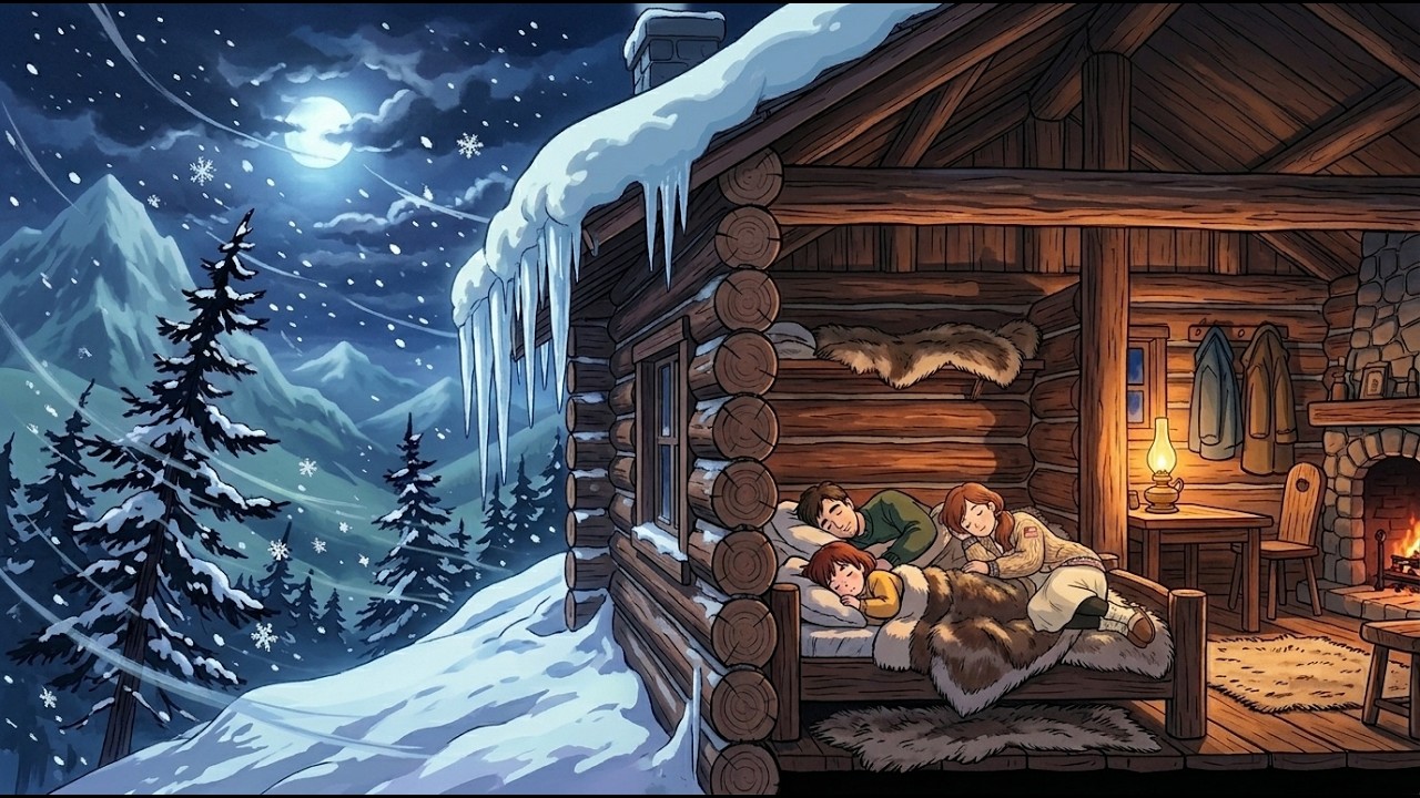 🌨️ Blizzard at the Mountain Peak ❄️ Cozy Cabin Life, Snowstorm Sounds & Homemade Bread | Winter ASMR