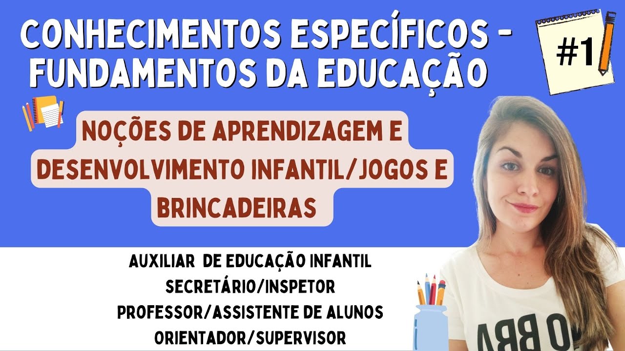 Aula - Noções de aprendizagem e desenvolvimento infantil/Jogos e brincadeiras - Educação