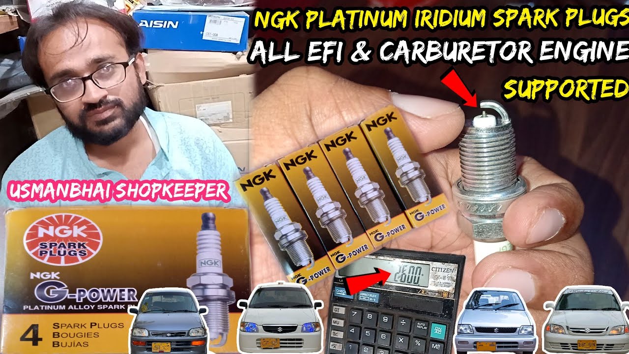 Ngk Platinum Iridium Spark Plugs | All Efi & Carbeurator Engine Supported | Improve Fuel Average |