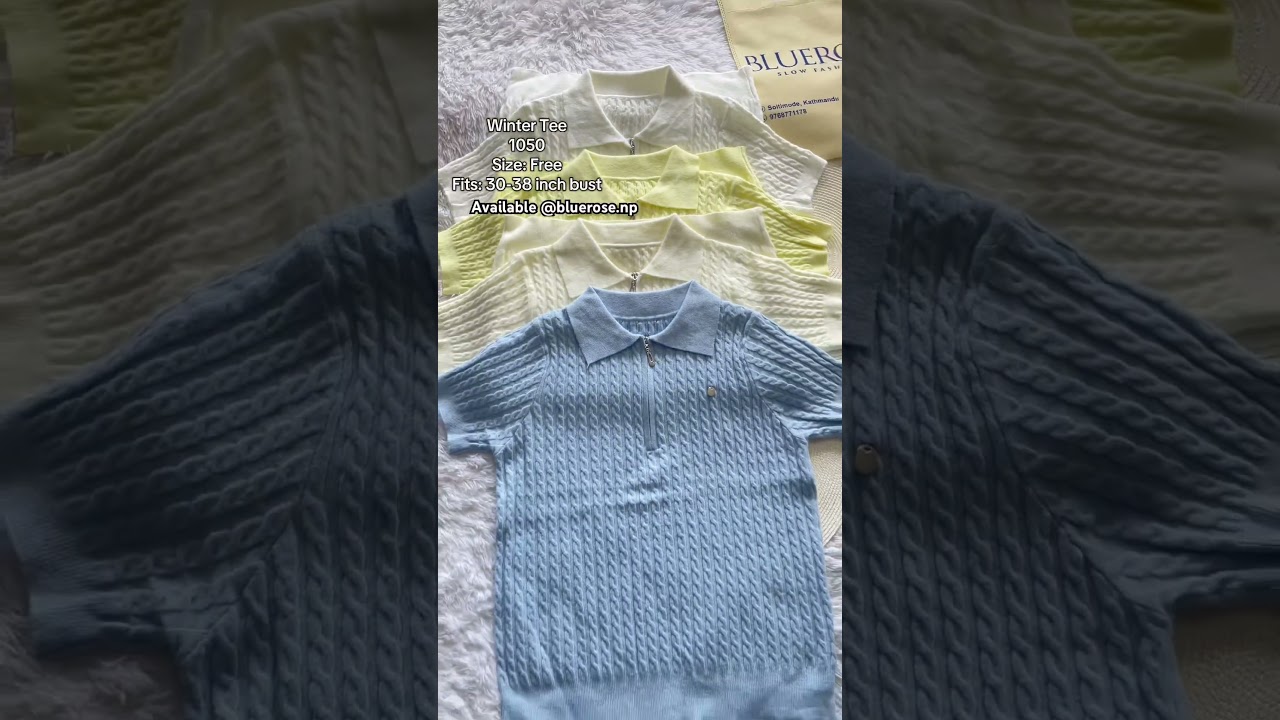 Perfect transition tee for winter. Ig:bluerose.np  #affordableproducts #unbeatableprice