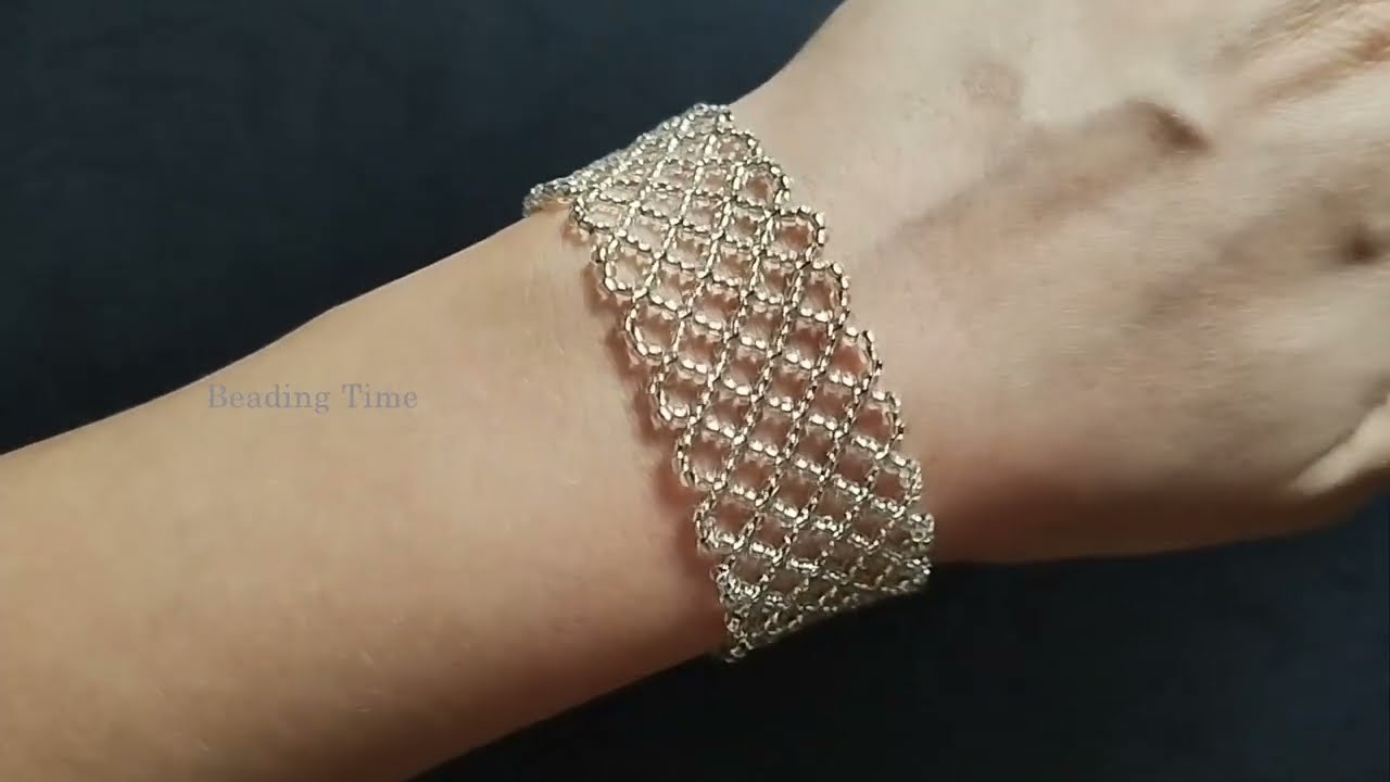 Easy Bead Bracelet tutorial step-by-step, beading tutorial for beginners