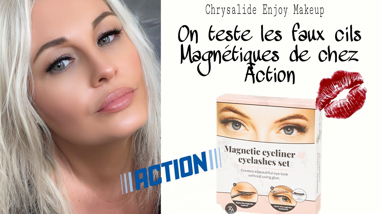 On teste ensemble les faux cils magnétiques de chez action 🤭 #makeup #action #chrysalideenjoymakeup