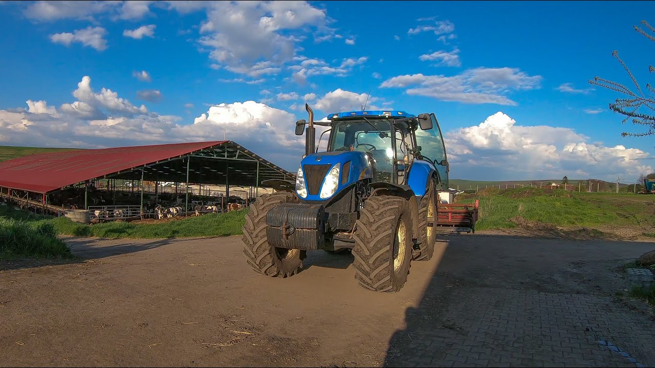 New Holland T7050+Kuhn 4m power harrow 4K