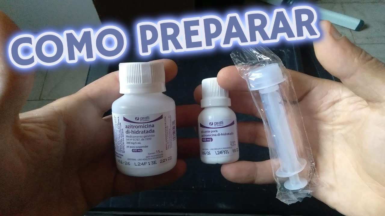 Como preparar azitromicina di-hidratada com diluente