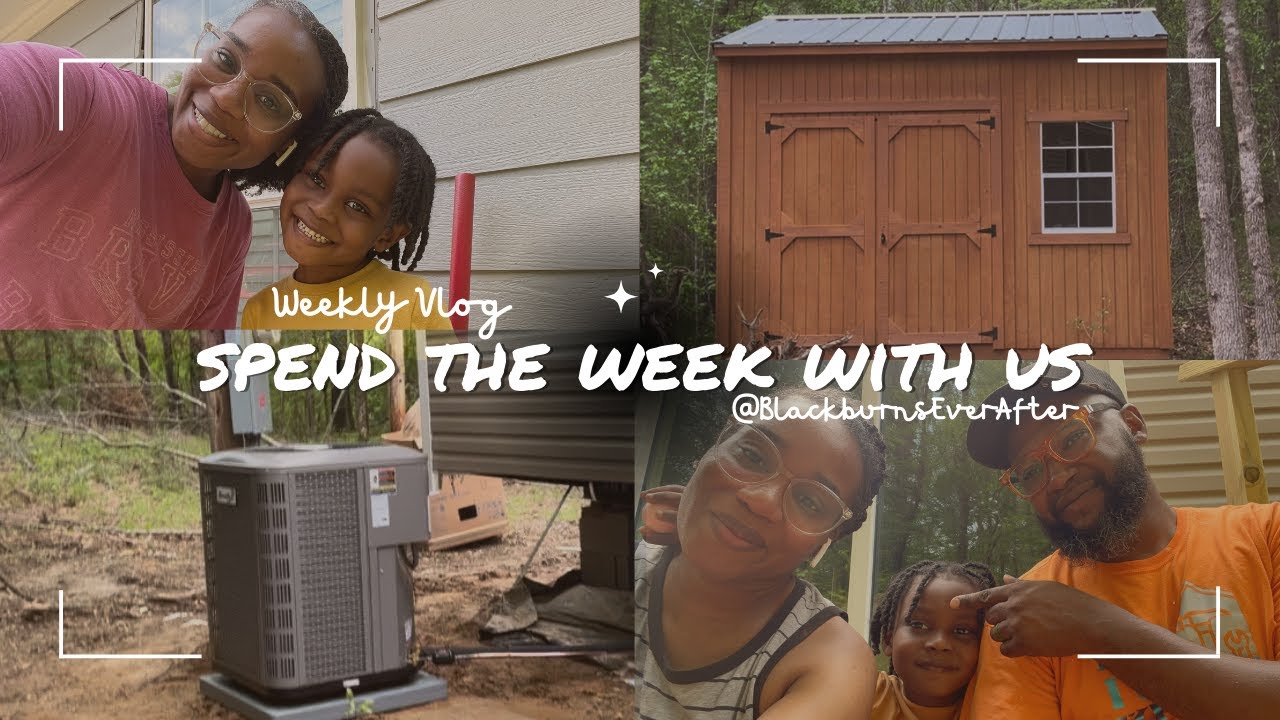 Weekly Vlog | Getting settled, Storage Shed delivered, AC Unit delivered, New Furniture| #familyvlog