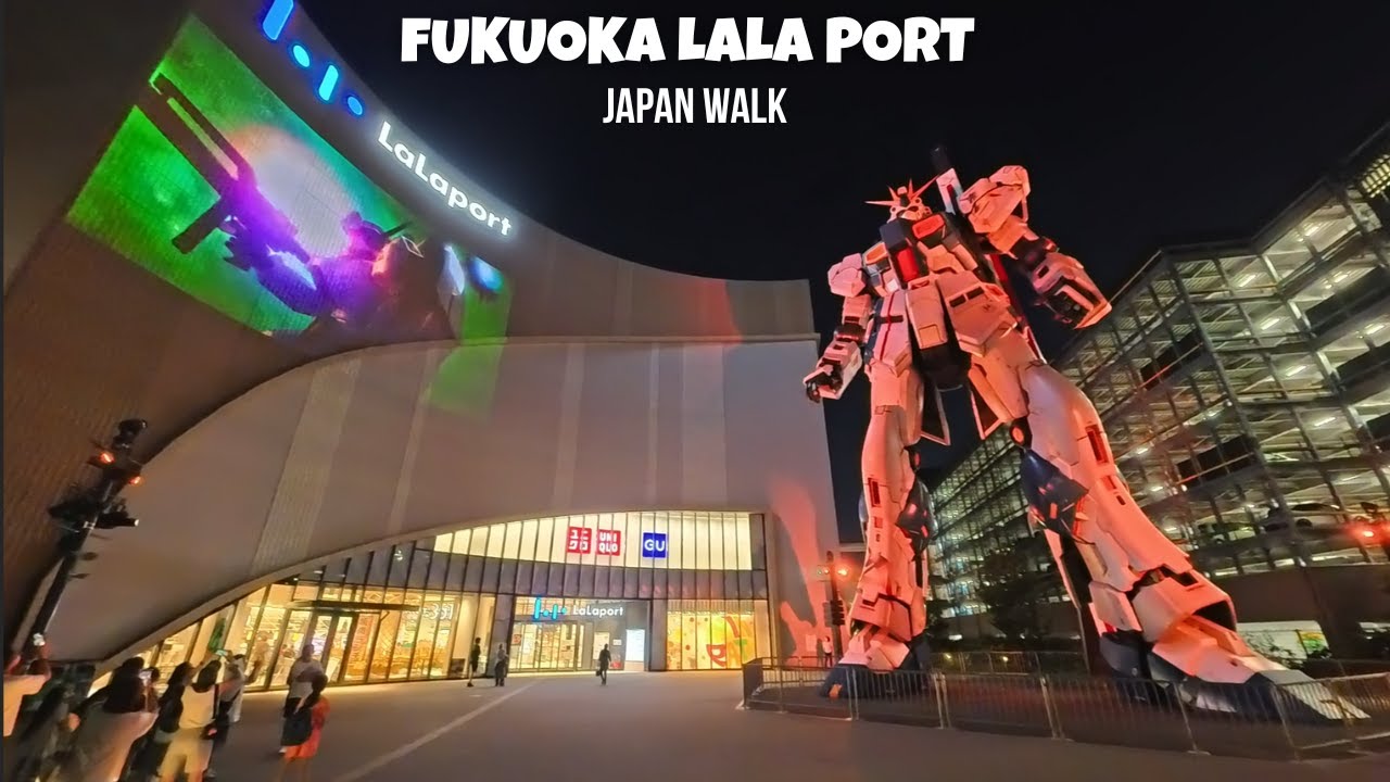 Life-Size Gundam at LaLaport Fukuoka ララポート福岡 | Full Mall Walking Tour 4K