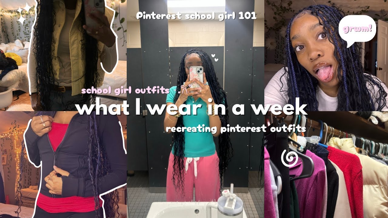SCHOOLGIRL FITS📎🎐what I WEAR in a week to school! | pinterest inspired outfits