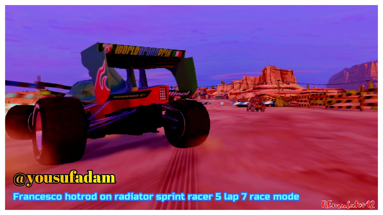 Cars 2 The Video Game | Francesco Hotrod - Race Mode (5 Racer) | Radiator Sprint 7 Laps