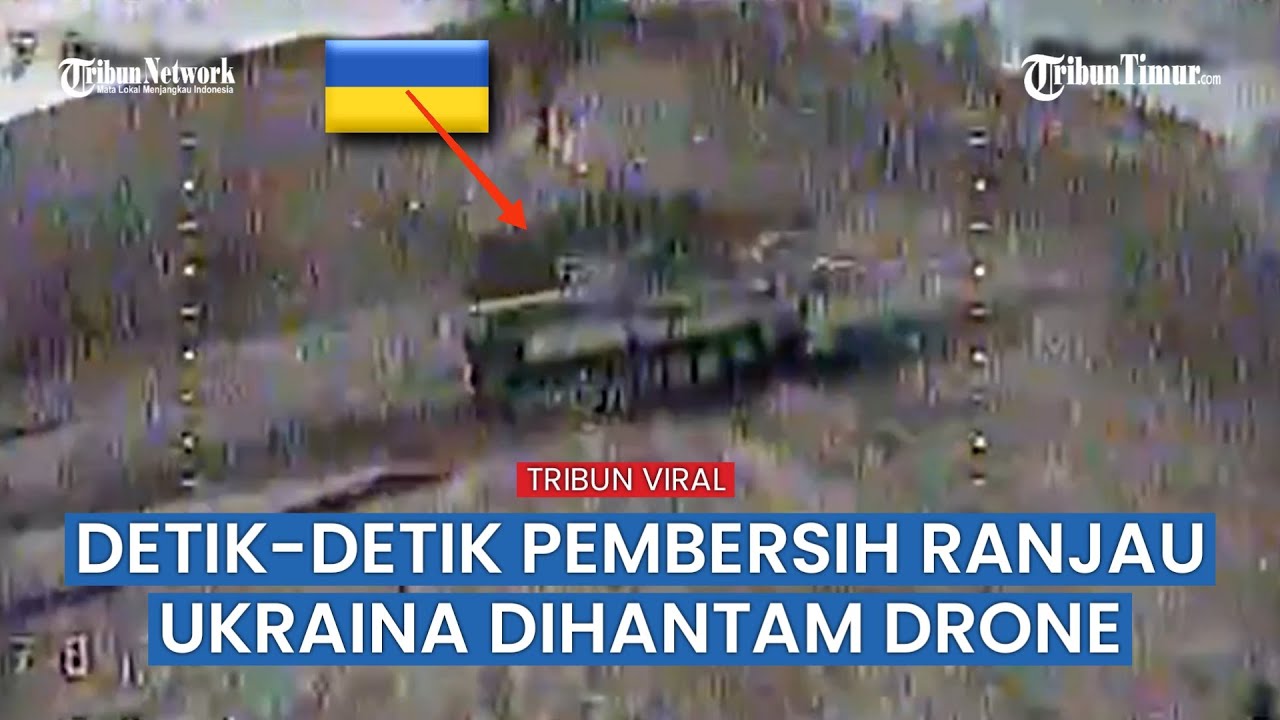 Detik-detik Militer Rusia Hancurkan Kendaraan Pembersih Ranjau Ukraina