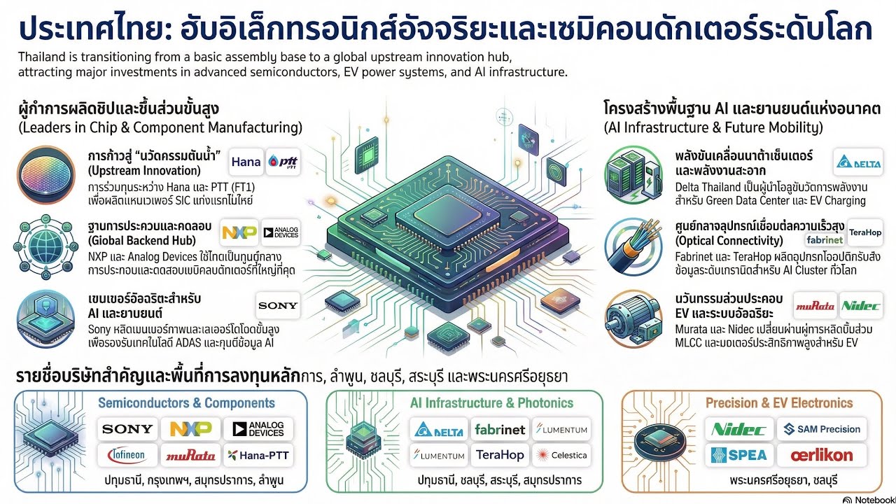 คลื่นบริษัทเซมิคอนดักเตอร์สุดไฮเทคแห่เข้าไทย 🇹🇭