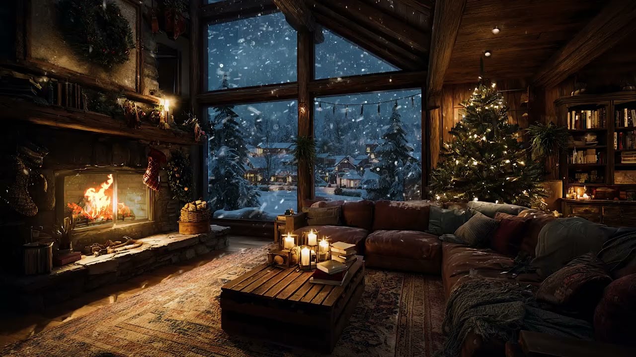 Deep Sleep in a Snowy Night ❄️ Gentle Winter Sounds for Calm Mind, Stress Relief, and Peaceful Rest