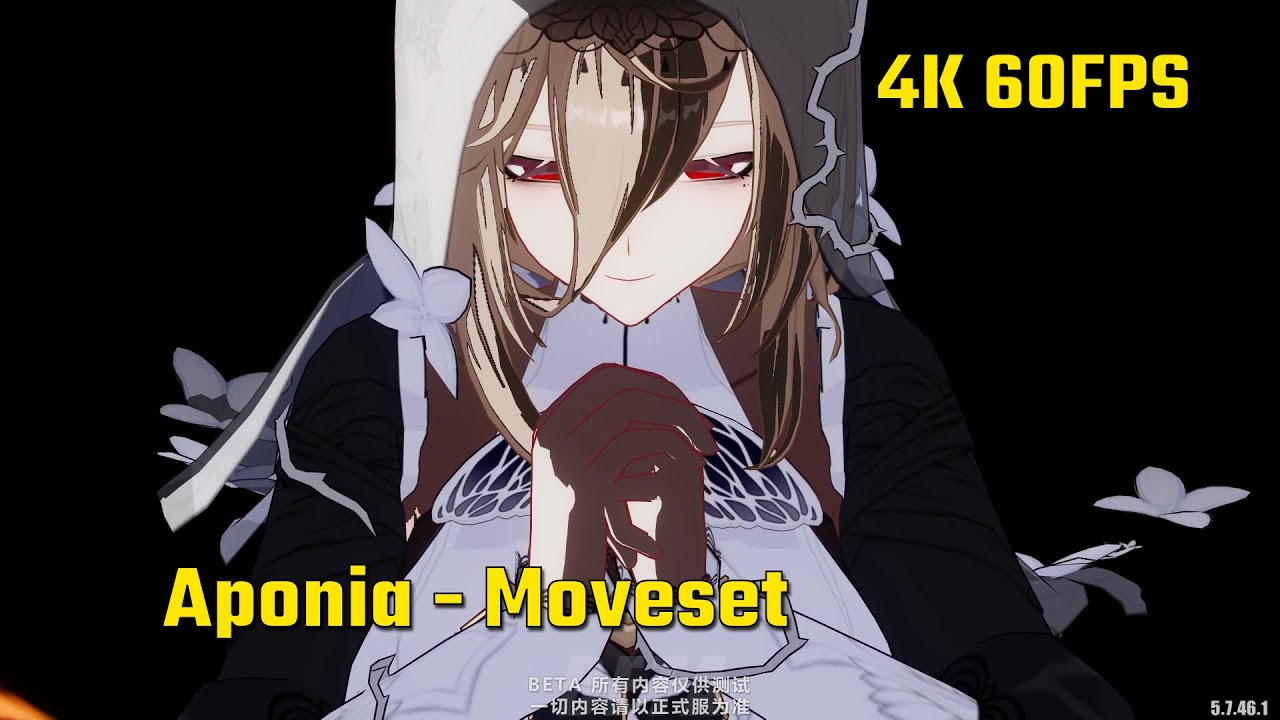 [Honkai Beta 5.7v1] - Aponia S-Rank Moveset Gameplay 4K 60fps
