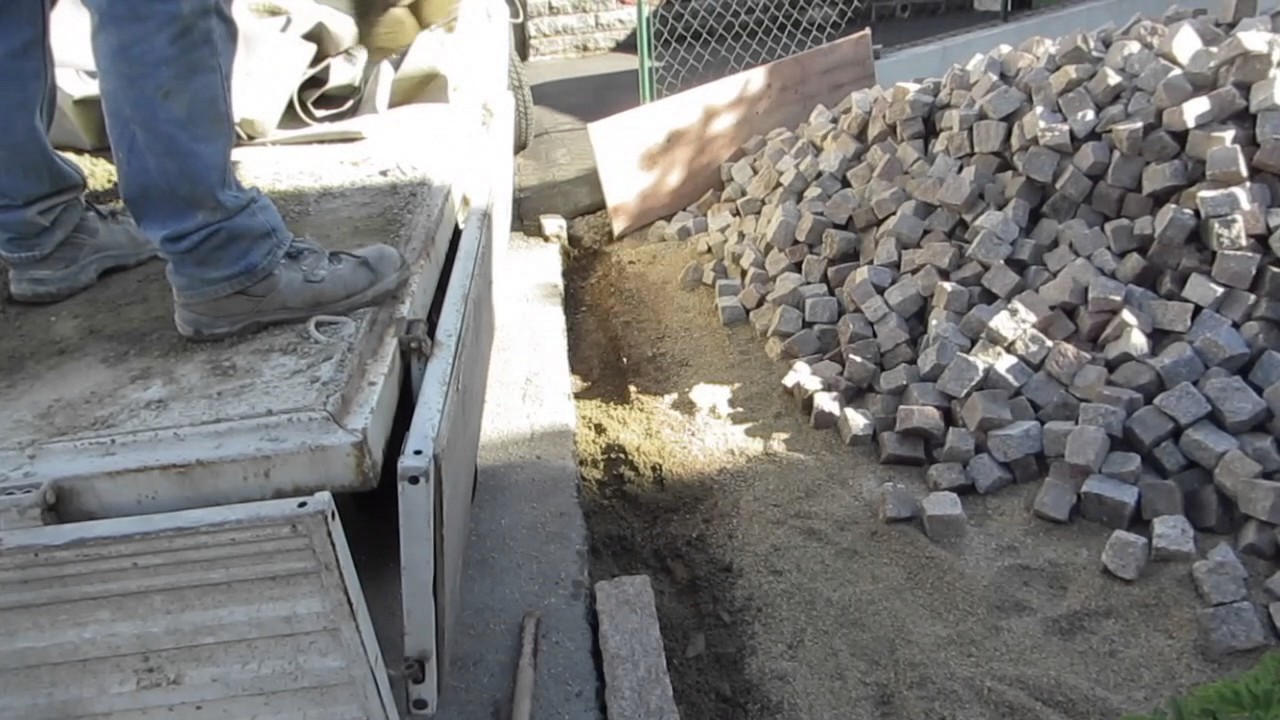 Sanierungspflaster Granit statt Beton  von Bischofsgrüner Granitpflaster 2
