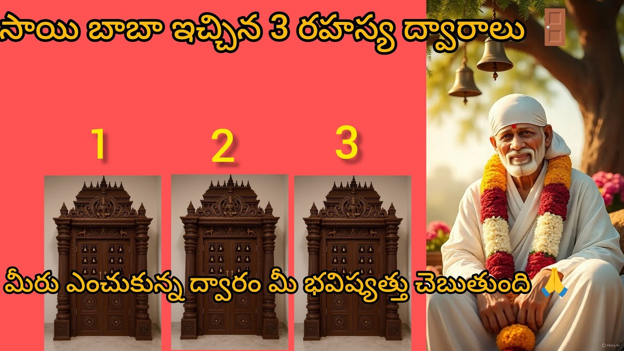 👉 ఈ 3 ద్వారాల్లో మీరు ఏది ఎంచుకుంటారు?🙏 సాయి బాబా సందేశం✨ మీ భవిష్యత్తు రహస్యం ఇక్కడే!