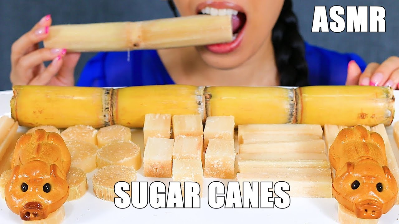 ASMR Eating 🍡🍡 SUGAR CANE 🍡🍡 l Crunchy eating sounds l Yummilicious Asmr l 리얼사운드
