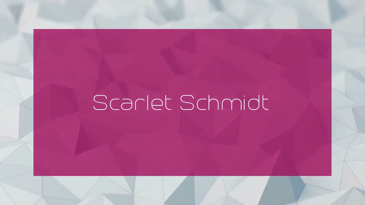 Scarlet Schmidt - appearance