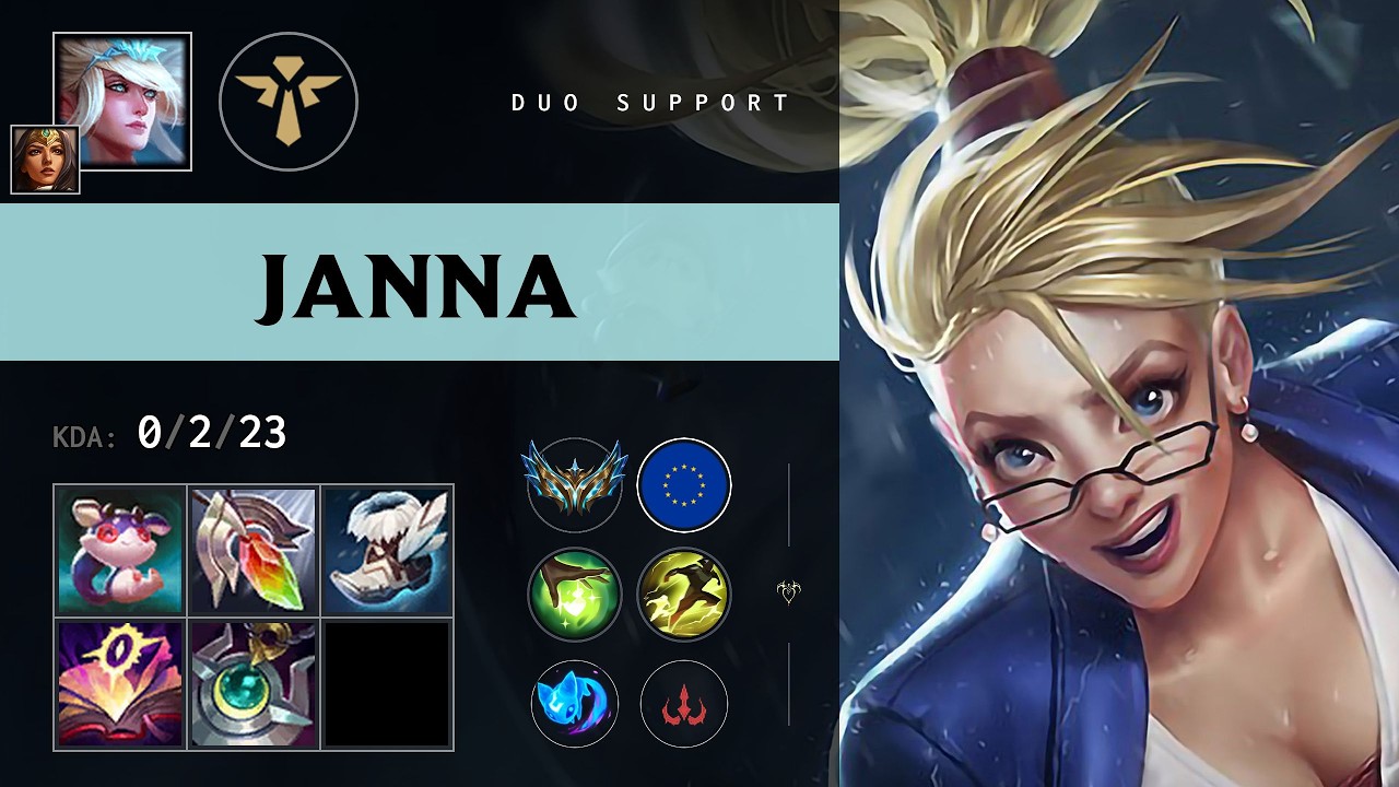 Janna Support vs Blitzcrank - EUW Challenger Patch 26.14