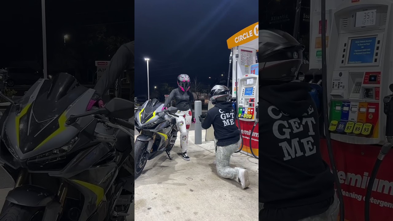 She Said Yes #bikerchic #motorcycle #biker #couple#bikercouple #bikergirl#couplesgoals #propose