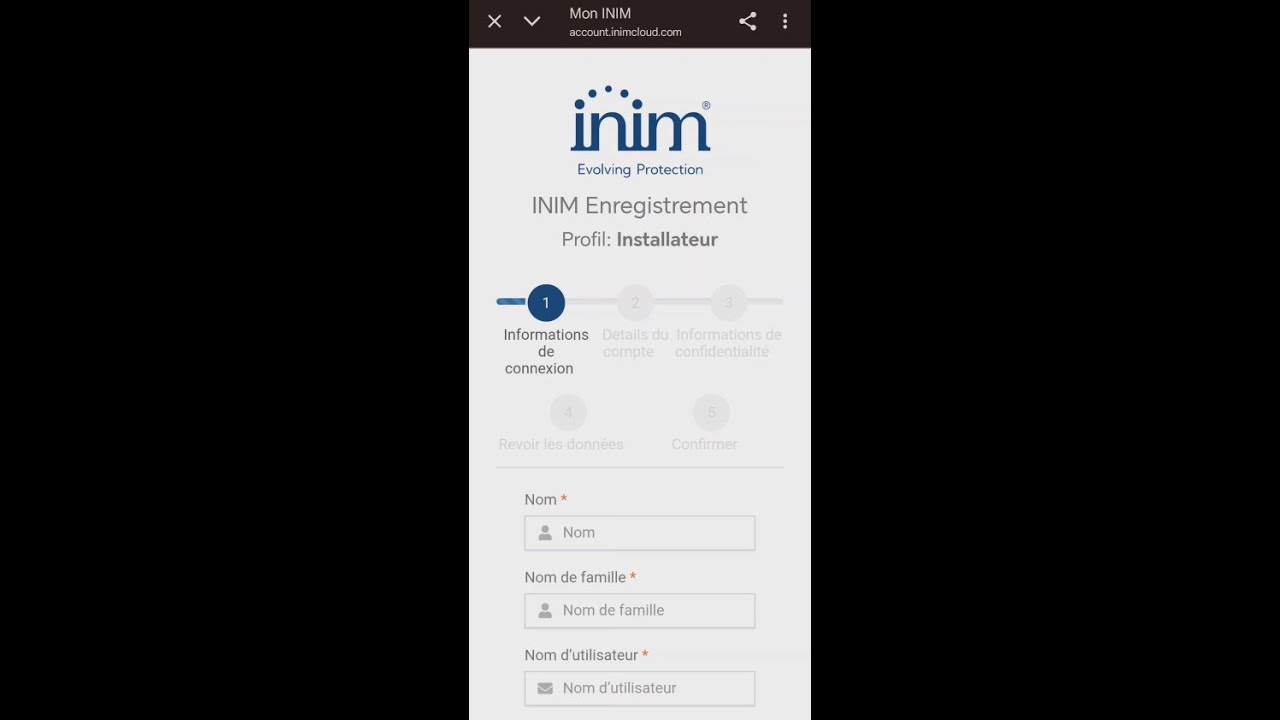 Cr&eacute;ation et activation compte (inim) cloud - Installateurs et Utilisateur