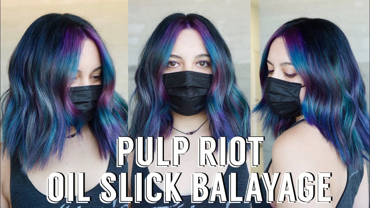 Oil Slick Balayage Color Correction | Vivid Hair Transformation