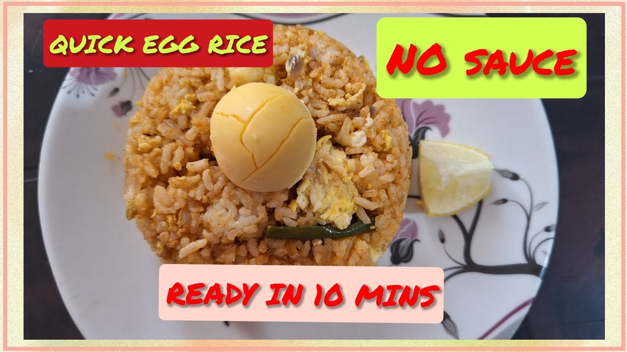 No Sauce Egg Rice in 10 Minutes! So Simple & Tasty 😍 #dailydelicious #eggrice 