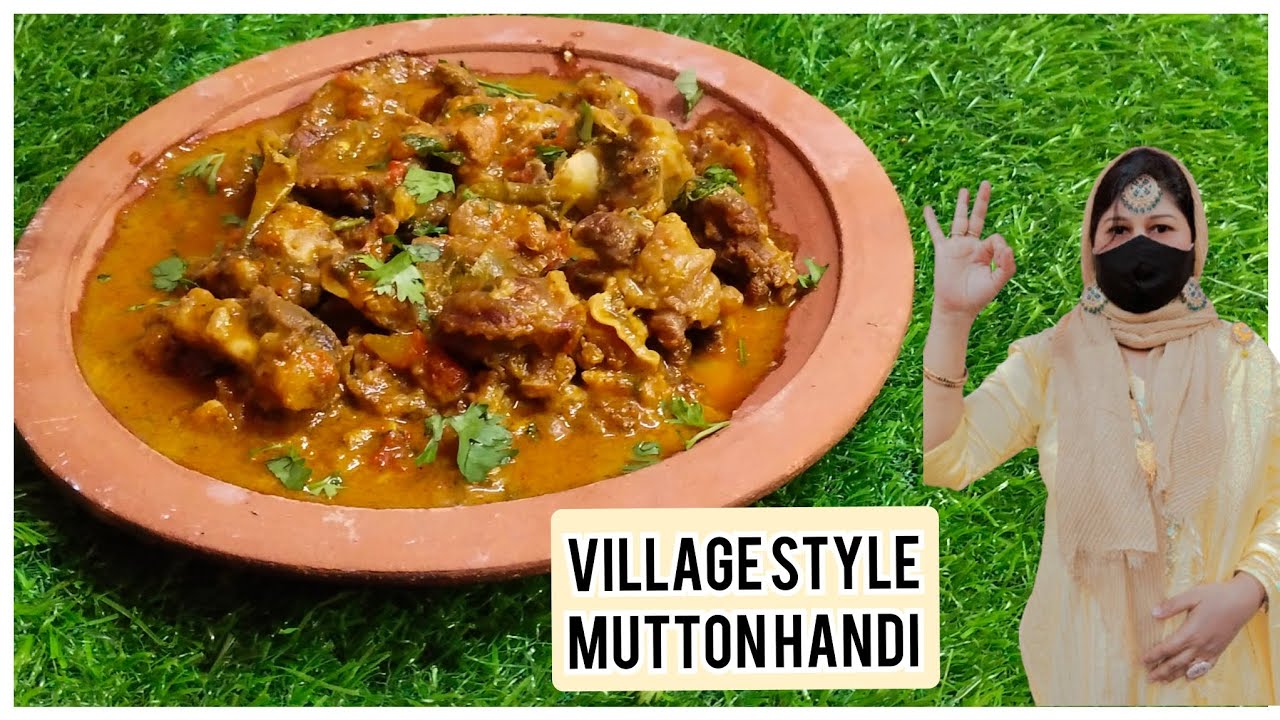 गांव का तारिका की मटन हांडी रेसिपी I VILLAGE STYLE MUTTON HANDI RECIPE I HOW TO MAKE MUTTON RECIPE I