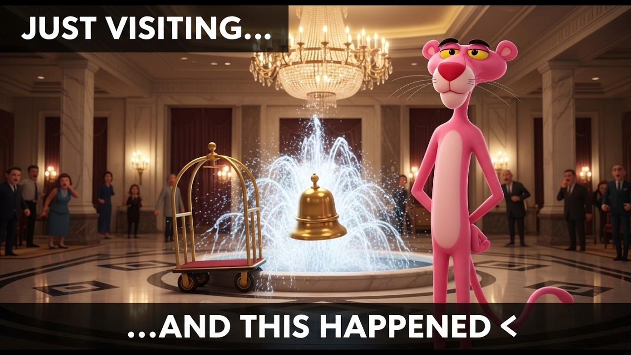 Luxury Hotel Destroyed in 1 Night 😂  #PinkPantherStyle#HotelChaos#SilentComedy#FunnyCartoon