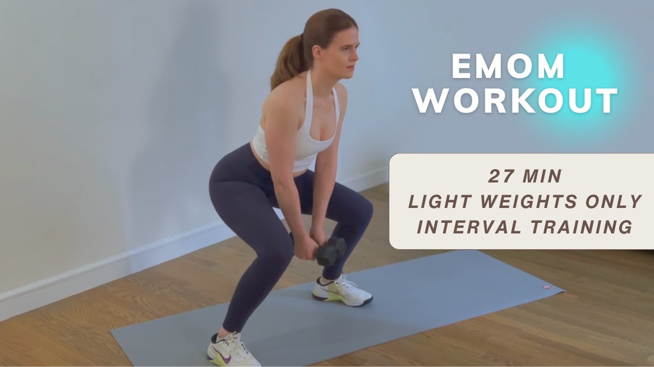 EMOM Workout- Light Weights Only Interval Training - Build Strength & Endurance
