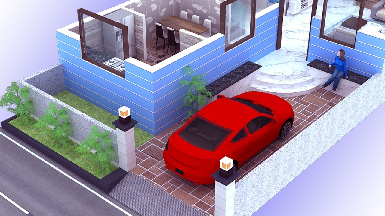25X60 DUPLEX HOUSE PLAN | 25 X 60 3D HOUSE PLAN | 25X60 3D HOME PLAN | 25X60 4BHK HOUSE PLAN | 25X60