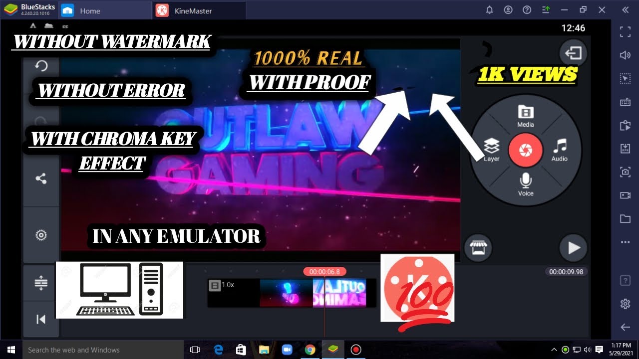 How To Download Kinemaster Mod In pc/android /Without Watermark//Chroma key/100%real💥💥