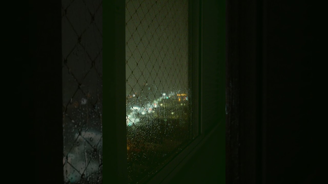 City Rain Through the Window | Soft Indoor Night Sounds