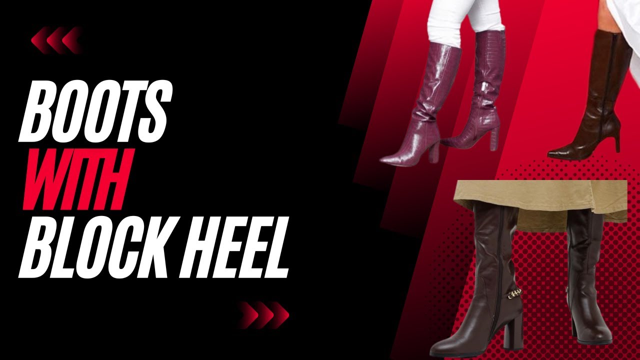 Boots With Block Heel. Lots of comfort and elegance #heels #boots #fashionista #shoelover