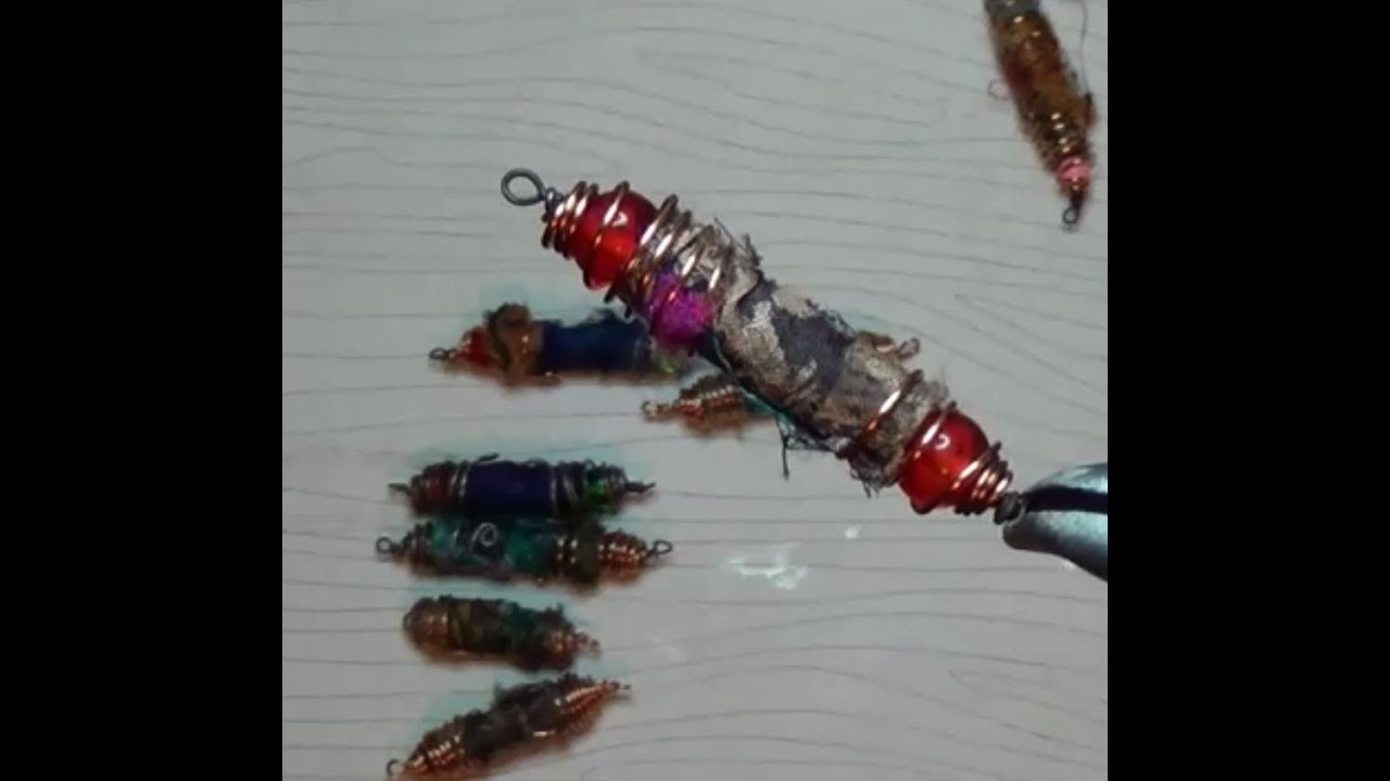 Diy  Boho Fiber Beads How I Made End Caps Fabric Textile Beads