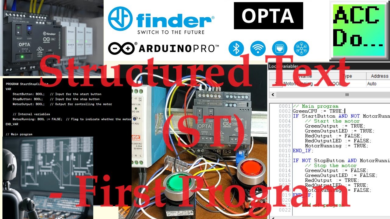 Arduino OPTA PLC - Structured Text ST First Program Now!