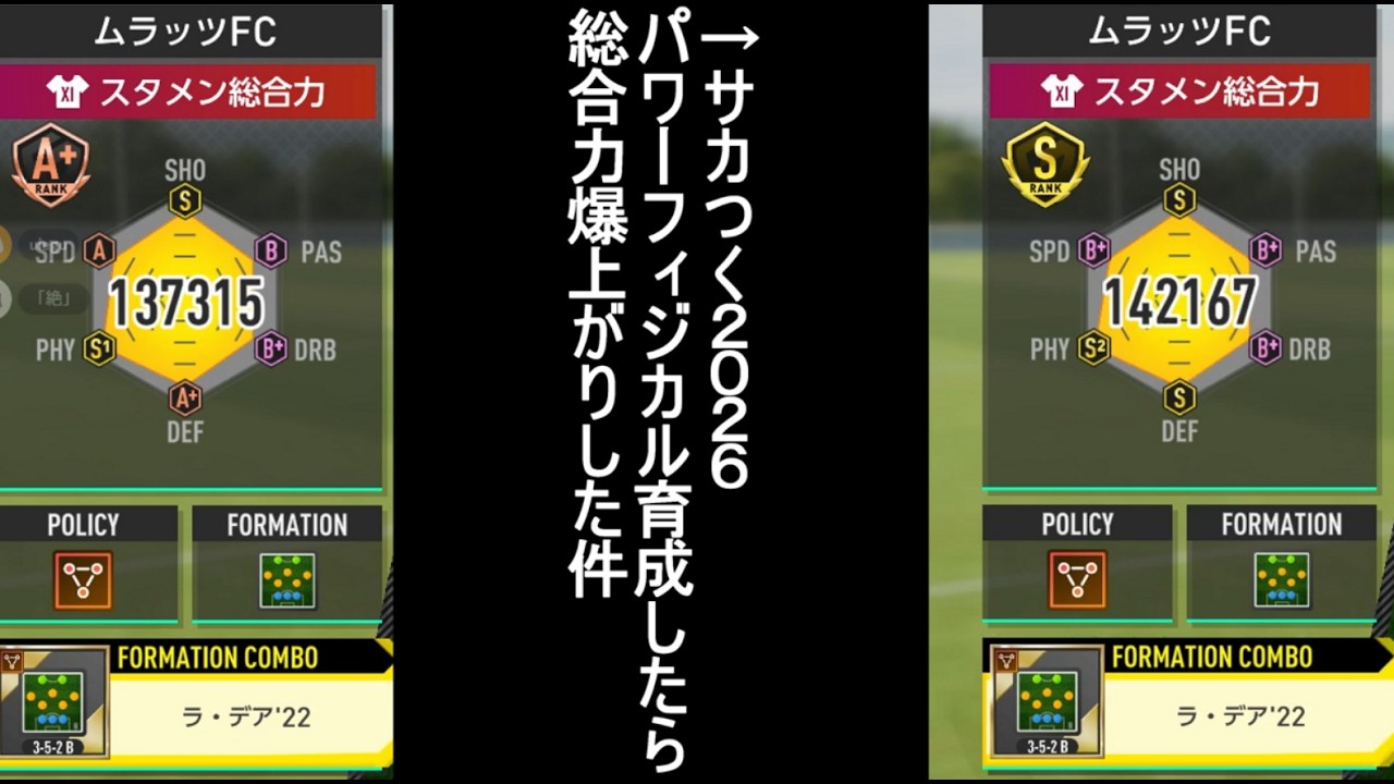 【サカつく2026】ガチャSP選手を全員パワーフィジカル育成したらスタメン総合力が爆上がりした件について【金フォメコン準拠無課金オカルト系最強攻略育成法？】