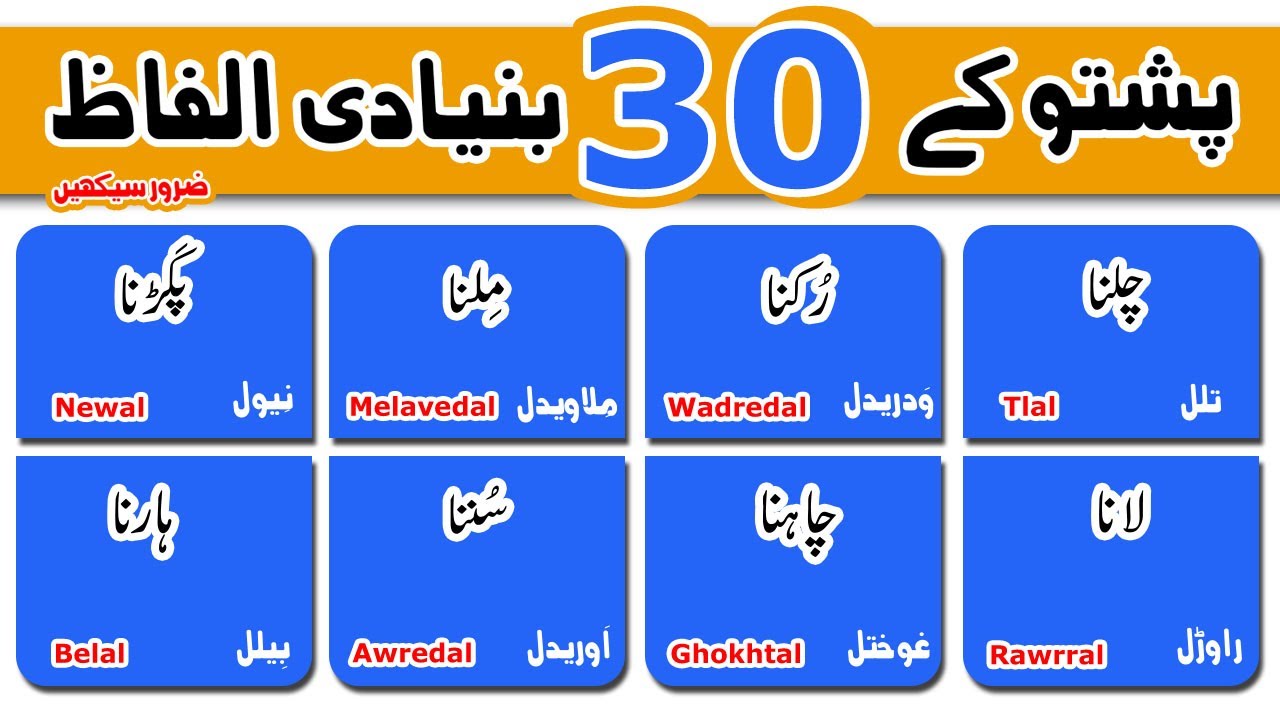 basic pashto words| pashto basic words with urdu meanings|learn basic pashto vocabulary