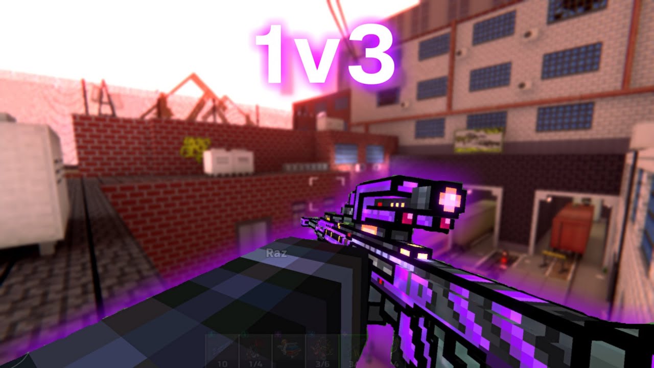 チームストライク ソロ1v3 Solo Team Strike Gameplay 【ピクセルガン3D】(Pixel Gun 3D)