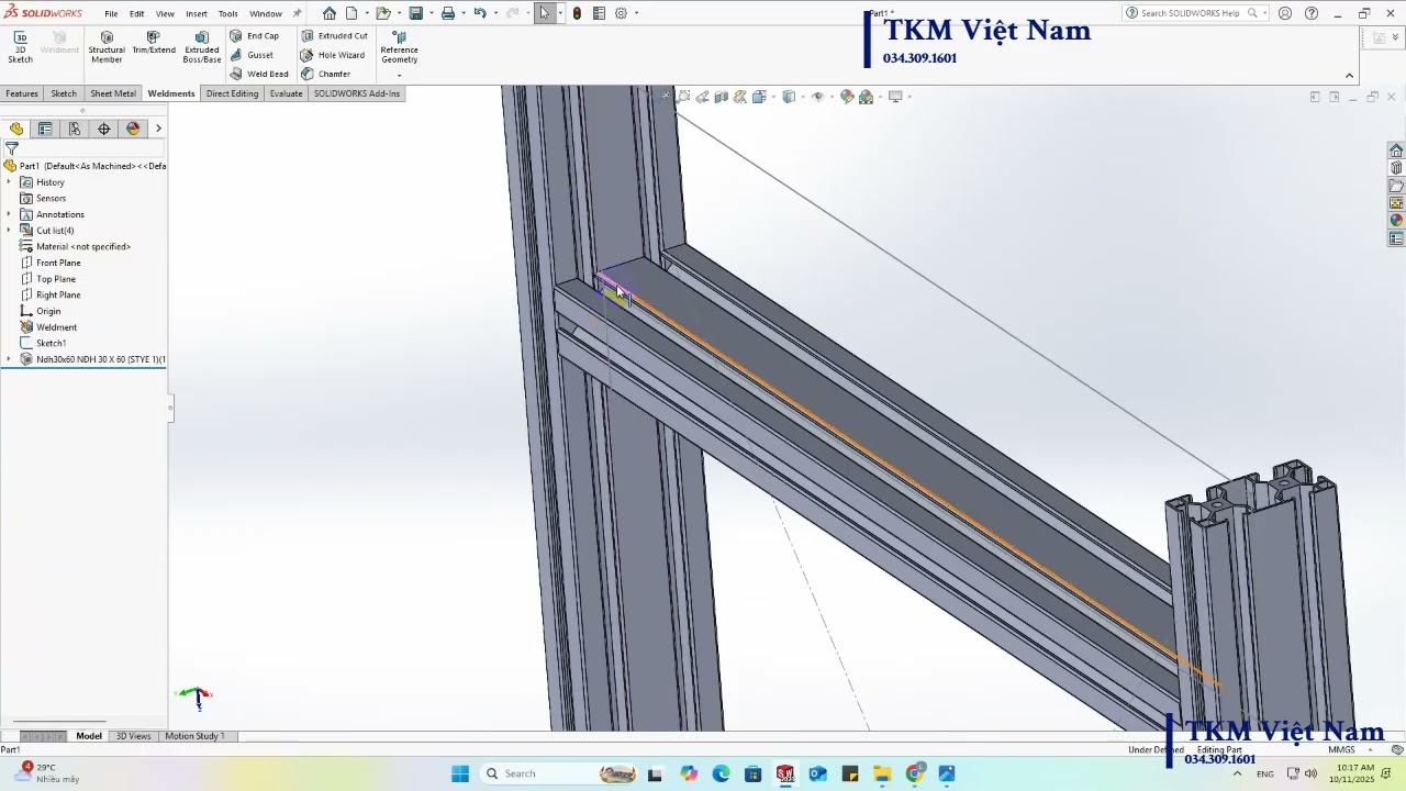 Vẽ Khung Nhôm Định Hình Tiêu Chuẩn