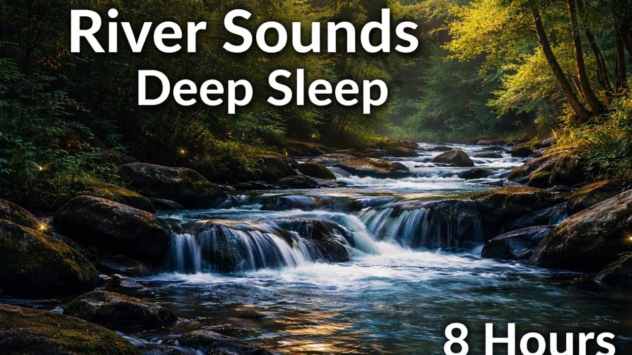 River Sounds for Deep Sleep | 8 Hours | Relaxing Water ASMR