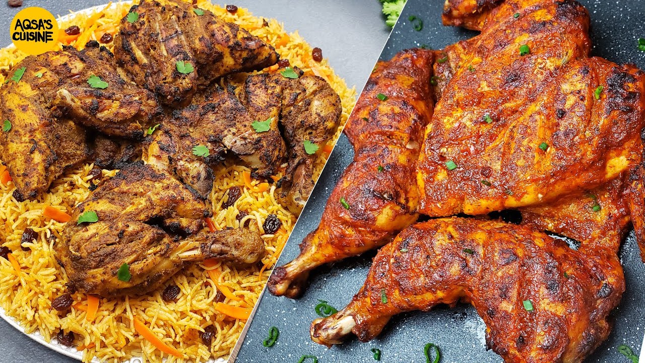 Dawat Recipes, 2 Party Platters, Alfaham Chicken With Ruz Bukhari Rice, Nando's Peri Peri Chicken